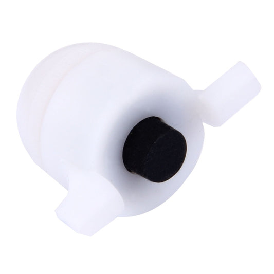 White bite alarm housing with dark round sensor opening
