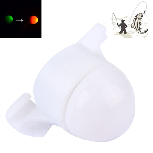 White fishing bite alarm light holder with curved body and short mounting stem