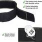 Neon yellow-and-black LED safety band closeup with velcro and quick-release battery holder
