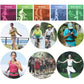 Sports activity collage showing running, cycling, strolling, and traveling photos.