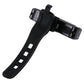 Black bicycle head light with adjustable strap-style mounting bracket