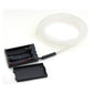 Bike LED light strip parts: black battery pack and clear tube with connectors