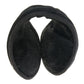 Pair of black plush earmuffs for Bluetooth music headset