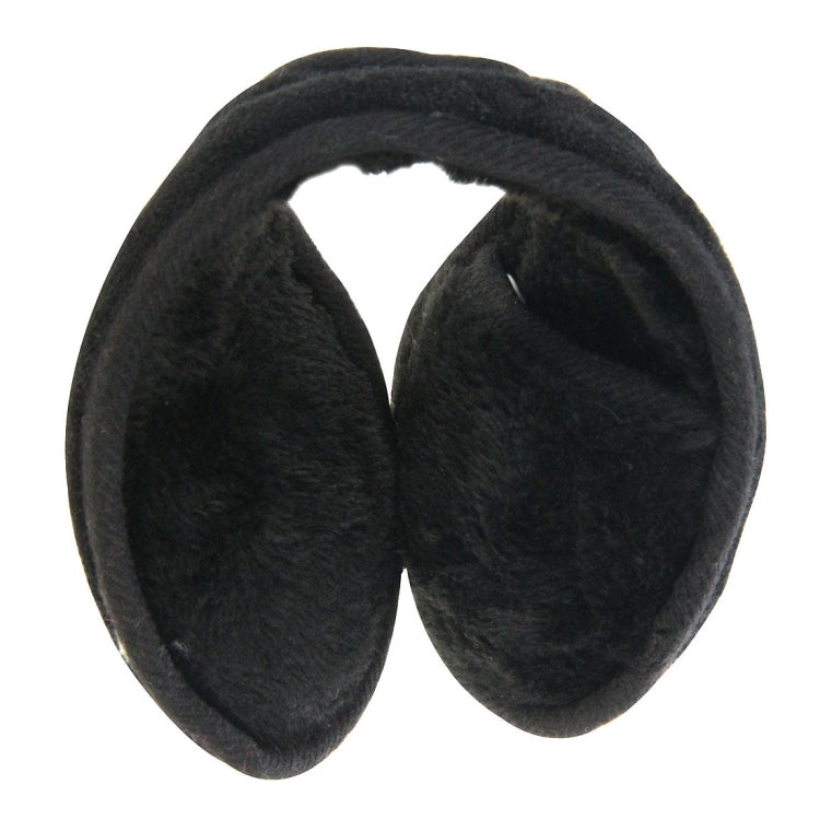 Pair of black plush earmuffs for Bluetooth music headset