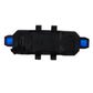 Blue LED bike taillight rear panel with USB charging port and black body
