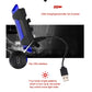 Blue LED bike taillight with USB charging cable connected