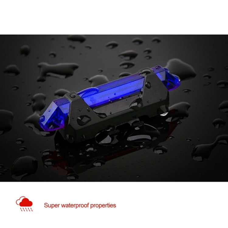 Blue LED bike taillight with water droplets for splash-protected design