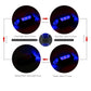 Blue LED bike taillight showing multiple flashing light patterns