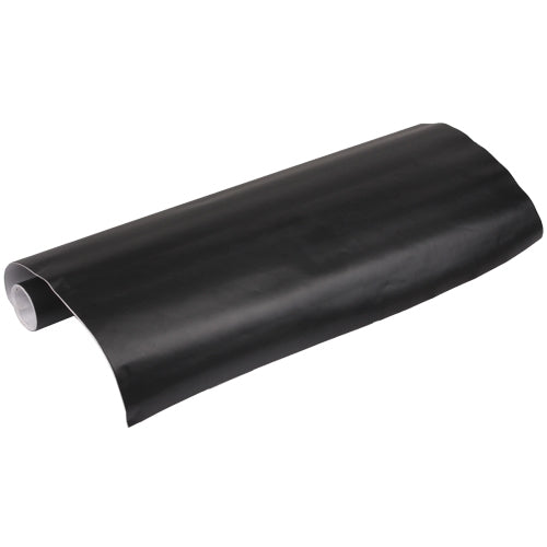PVC matte blackboard wallpaper roll, dark black sheet with light gray backing edge