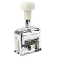 Automatic numbering machine with white handle and metal stamping base