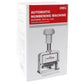 Automatic numbering machine retail box with red header and product photo