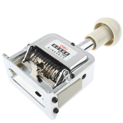 Automatic number stamping machine with chrome base and exposed numbering mechanism
