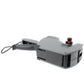 Grey handheld 8-digit ink price labeler viewed from above with handle and end cap
