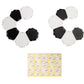 DIY LED night light frame, white and black octagon pieces
