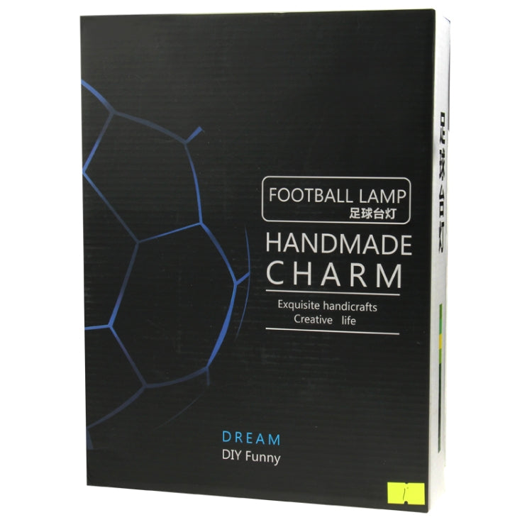 Handmade charm night light box with FOOTBALL LAMP and DIY text
