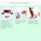 Soccer ball mounting body instructions showing wheel mounting and power cable setup.