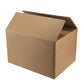 Kraft paper moving box with open top flaps and rectangular carton shape