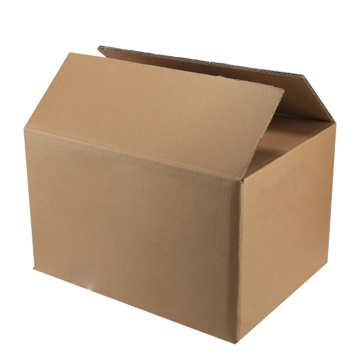 Kraft paper moving box with open top flaps and rectangular carton shape