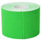 Green waterproof sports muscle tape roll, close-up of wide roll and inner core.