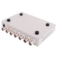 White CCTV processor divider rear view with coax BNC inputs and ventilation slots
