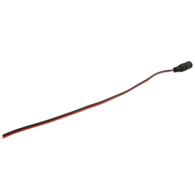 Red and black wire leads with small DC barrel connector adapter end