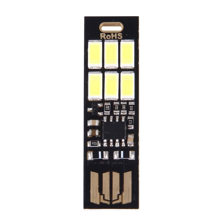 LED PCB module with six yellow SMD LEDs and small control chips