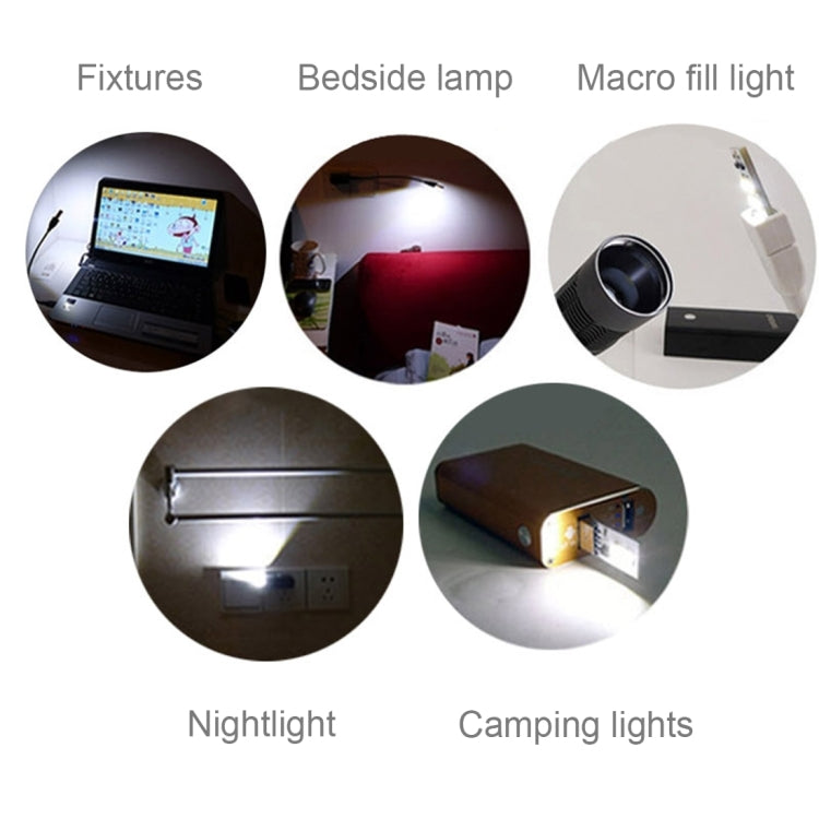 Portable USB LED light showing different lighting applications