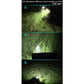 USB LED light casting beam outdoors in three viewing angles