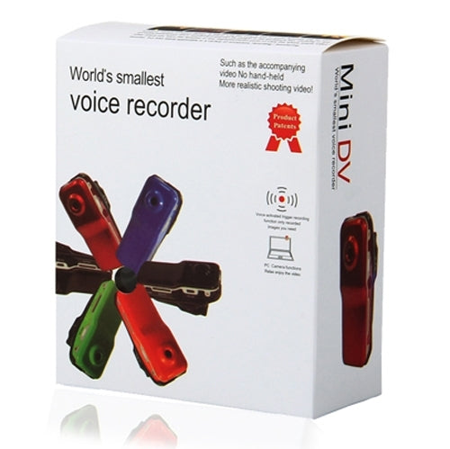 MD80 mini recorder retail box with device images and feature icons