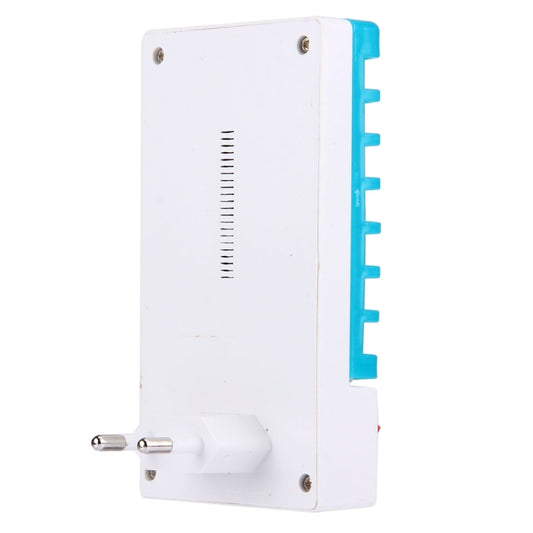 White and blue mosquito killer night lamp with wall plug and vent panel