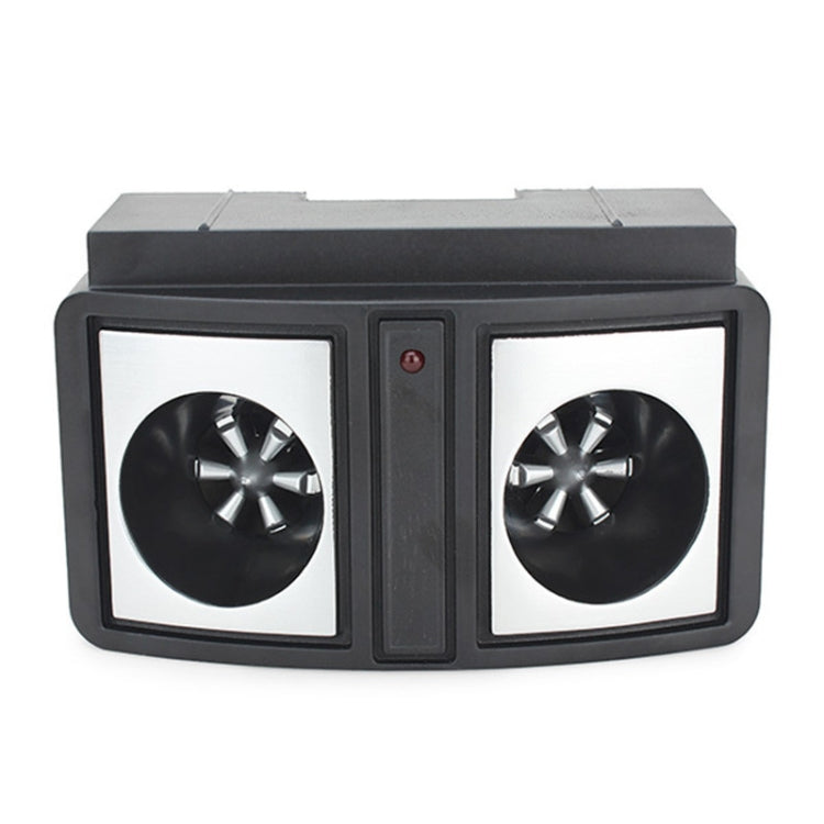 Gray dual-speaker ultrasonic mouse repeller with central control panel