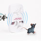 Plug-in ultrasonic pest repeller, white wall-style unit with blue sound-wave lines