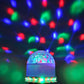 RGB LED disco light with clear dome and bright multicolor LED lighting