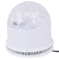 White dome LED disco light with clear top lens and faceted cover