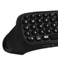 Black wireless mini keyboard close-up of QWERTY keys and function icons