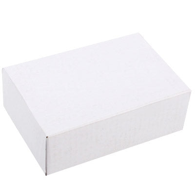 White rectangular power supply box packaging