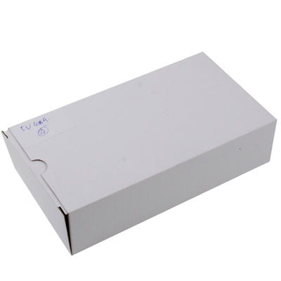 Compact regulated DC switching power supply metal enclosure with side label