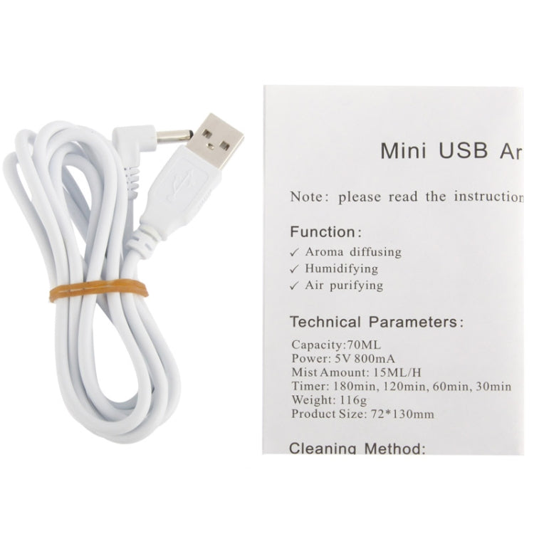 USB power cable and instruction sheet for mini aroma diffuser humidifier