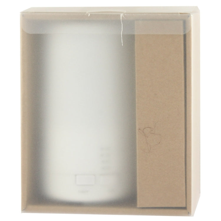 Boxed white aroma diffuser humidifier in clear packaging