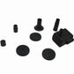 Solar-powered brushless pump accessory set: nozzles, adapters and suction cups