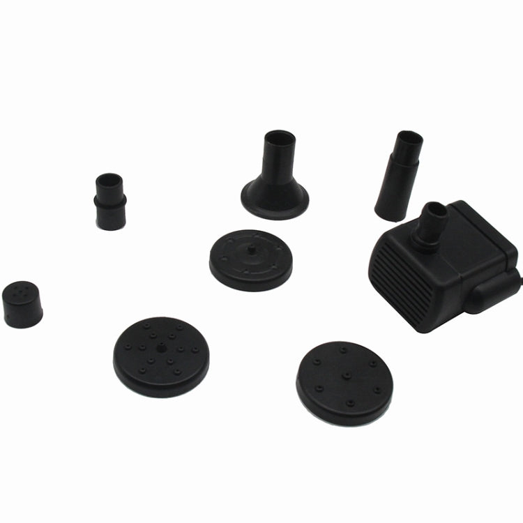 Solar-powered brushless pump accessory set: nozzles, adapters and suction cups