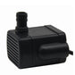 Solar-powered brushless pump with black body and top outlet nozzle