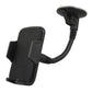 Universal phone holder with spring clamp and adjustable arm, black