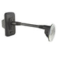 Universal suction mount phone holder with extendable arm and black base