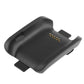 Black charging cradle stand with metal charging pin contacts
