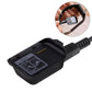 Black Bluetooth bracelet charging dock with visible charging pins and cable