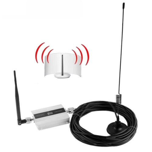 3G signal booster kit with external antenna, indoor antenna, and 10m cable