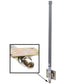 External cell antenna mast with base and coax connector, close-up
