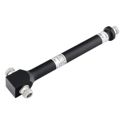 Black RF power splitter divider with two threaded ports, model ST-MR02BLC