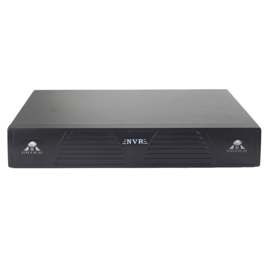 8-channel black network video recorder with vented front and smooth top cover
